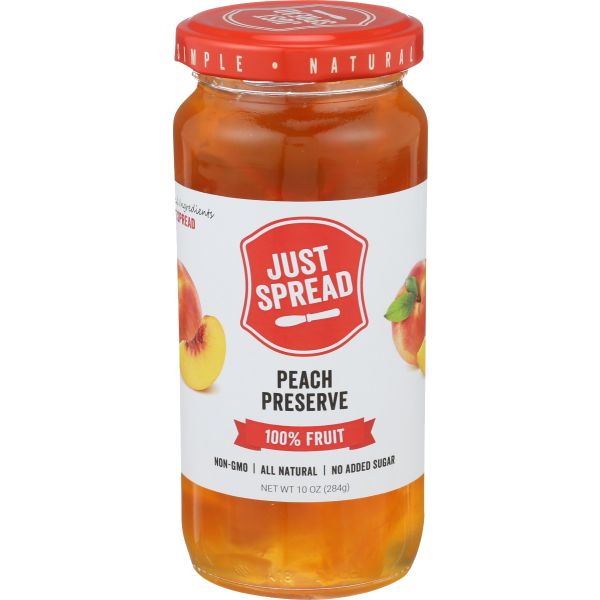 JUST SPREAD: Peach Fruit Preserve, 10 oz