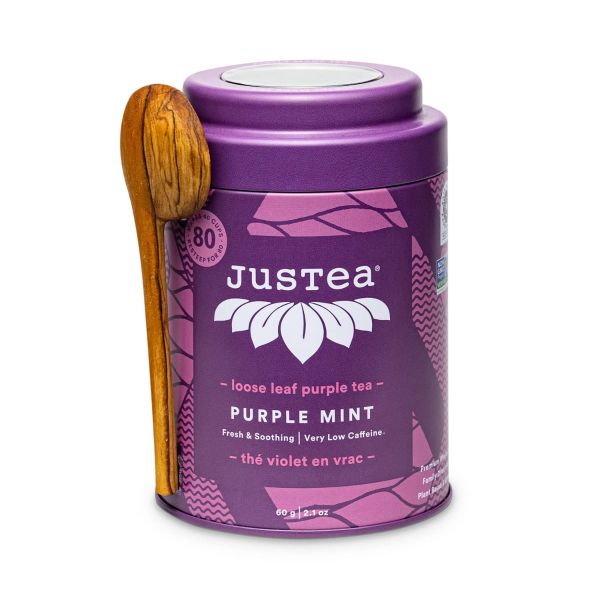 JUSTEA: Purple Mint Loose Tea, 2.1 oz