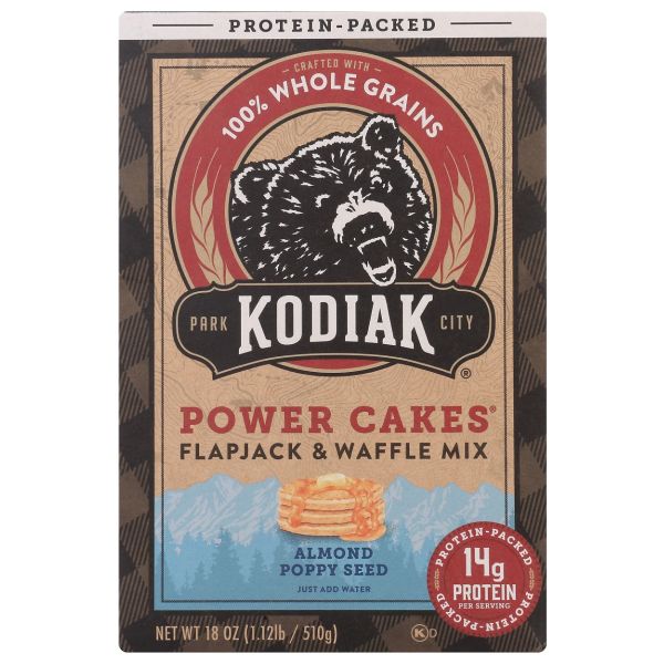 KODIAK: Almond Poppy Power Cakes Mix, 18 oz