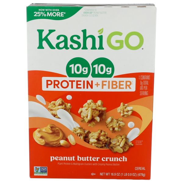 KASHI GO: Peanut Butter Crunch Cereal, 16.9 oz