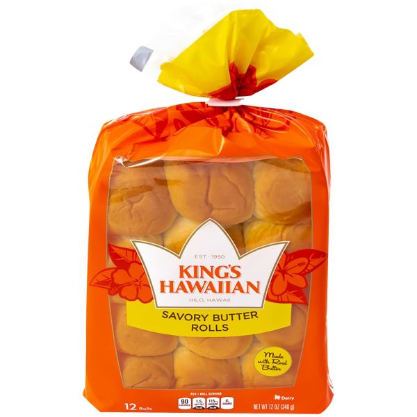 KINGS HAWAIIAN: Savory Butter Rolls, 12 oz