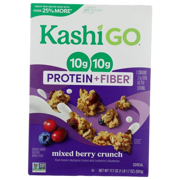 KASHI GO: Mixed Berry Crunch Cereal, 17.7 oz