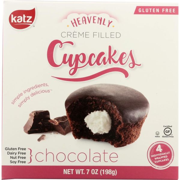 KATZ: Chocolate Creme Filled Gluten Free Cupcake, 7 oz