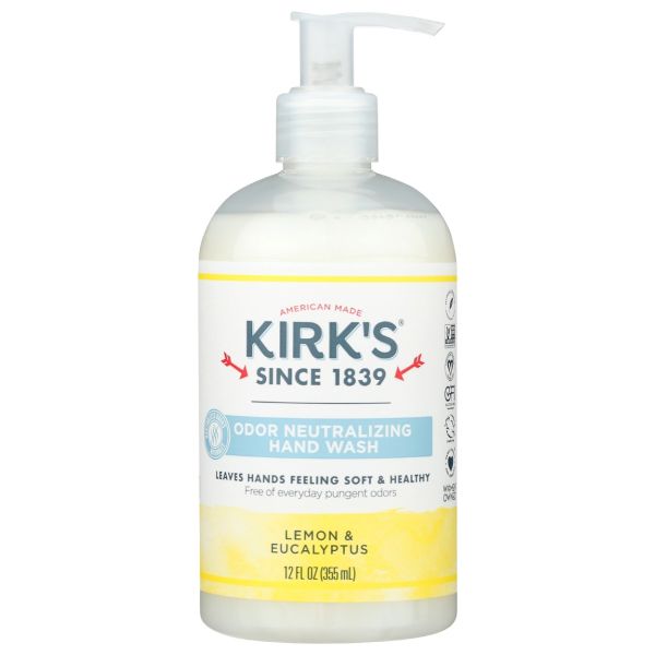 KIRKS: Lemon Eucalyptus Hand Soap, 12 fo