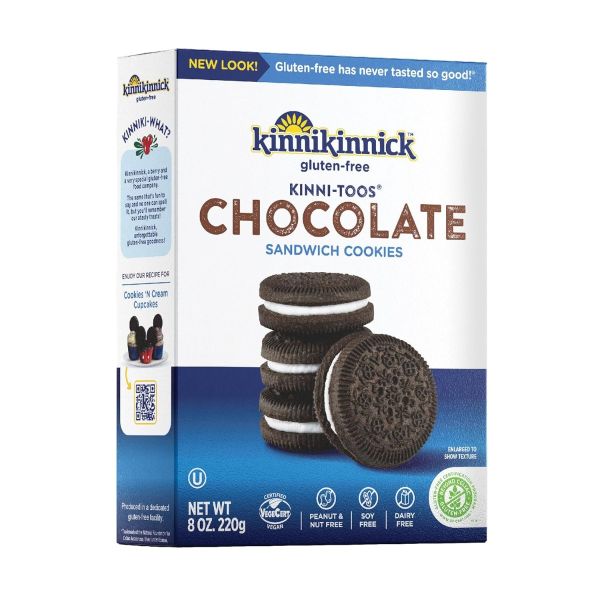KINNIKINNICK: KinniToos Chocolate Sandwich Creme Cookies, 8 oz
