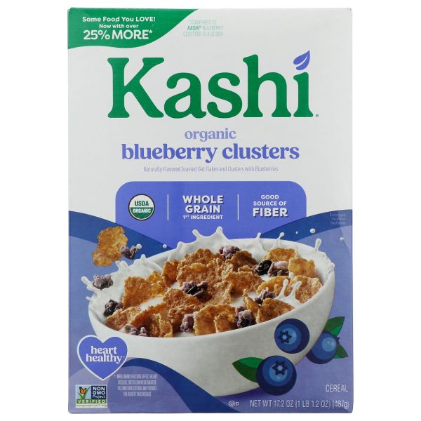 KASHI: Organic Blueberry Clusters Cereal, 17.2 oz