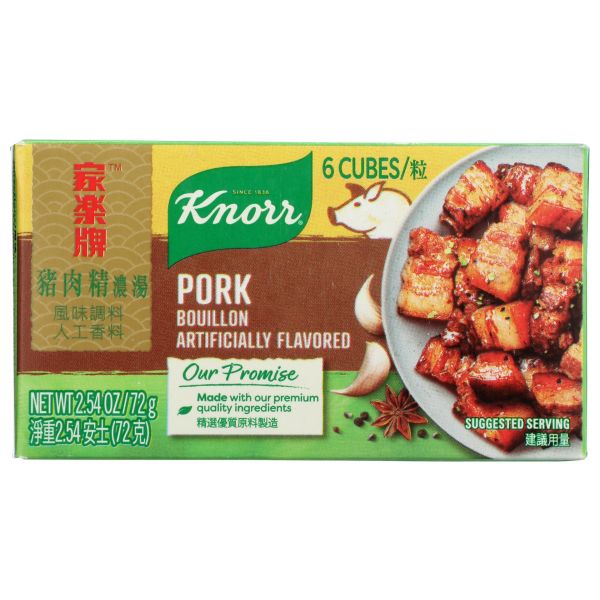 KNORR: Pork Bouillon Cubes 6 Count, 2.54 oz
