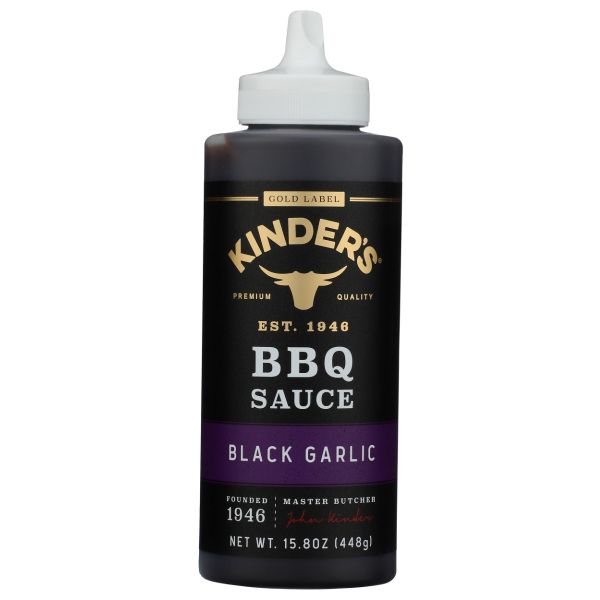 KINDERS: Black Garlic Bbq Sauce, 15.8 oz