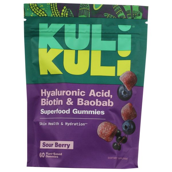 KULI KULI MO: Superfood Gummies Sour Berry Flavor, 60 pc