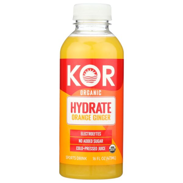 KOR SHOTS: Hydrate Orange Ginger, 16 fo