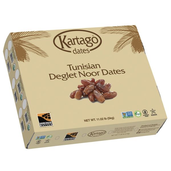 KARTAGO: Organic Tunisian Deglet Noor Dates, 11.02 lb