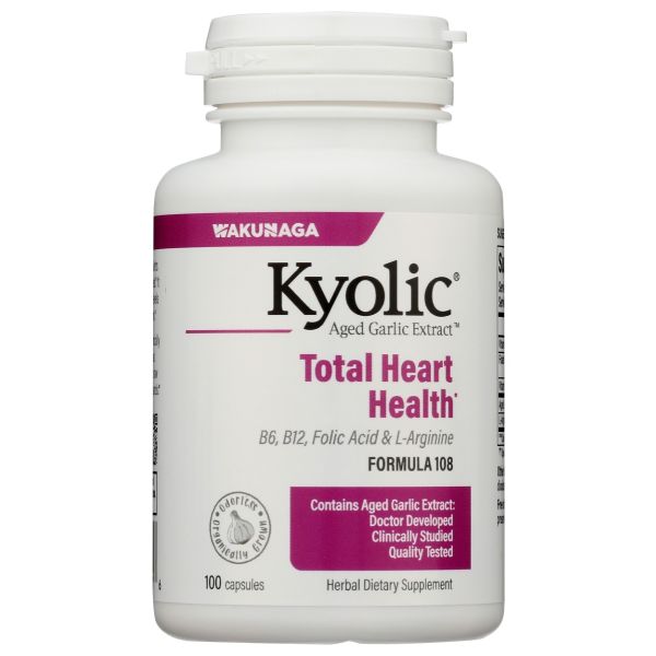 KYOLIC: Aged Garlic Extract Total Heart Health Formula 108, 100 cp