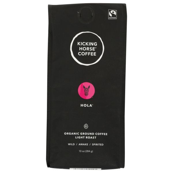 KICKING HORSE: Hola Organic Ground Light Roast Coffee, 10 oz