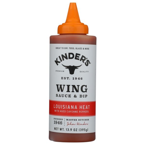 KINDERS: Louisiana Heat Wing Sauce and Dip, 13.9 oz