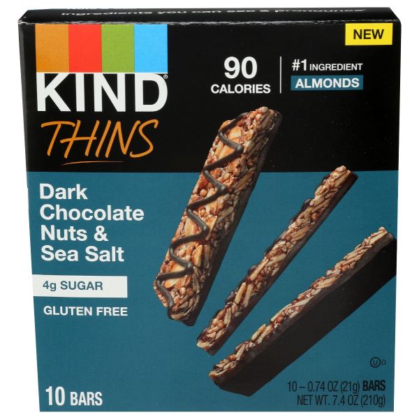 KIND: Dark Chocolate Almond Sea Salt Thins, 7.4 oz