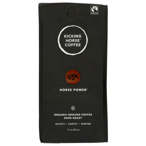KICKING HORSE: 454 Horse Power Dark Roast Ground Coffee, 10 oz