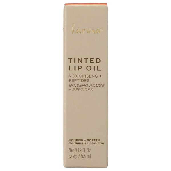 KARUNA SKIN: Tinted Peach Lip Oil, 0.16 fo
