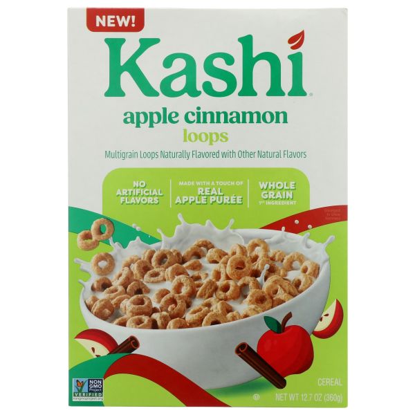 KASHI: Apple Cinnamon Loops Cereal, 12.7 oz