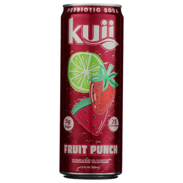 KUII: Fruit Punch Prebiotic Soda, 12 fo