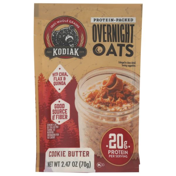 KODIAK: Overnight Oats Cookie Butter, 2.47 oz
