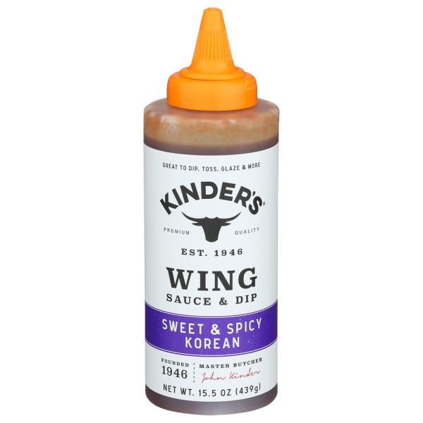 KINDERS: Sweet and Spicy Korean Wing Sauce and Dip, 15.5 oz