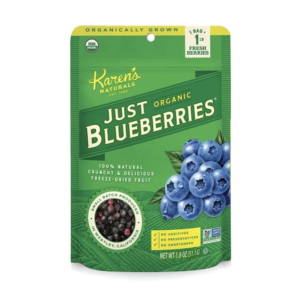 KARENS NATURALS: Organic Just Blueberries, 1 oz