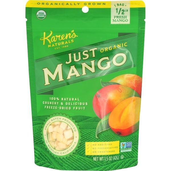 KARENS NATURALS: Organic Just Mango, 1.1 oz