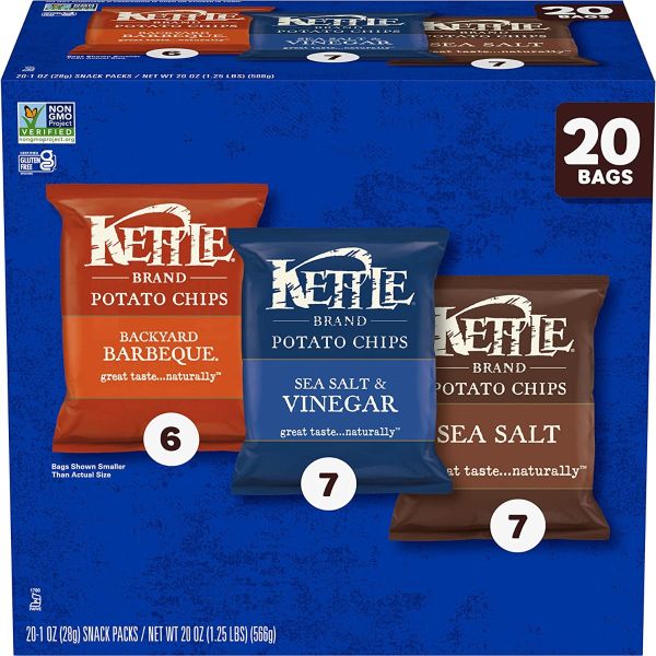 KETTLE FOODS: Variety Pack Potato Chips, 20 oz