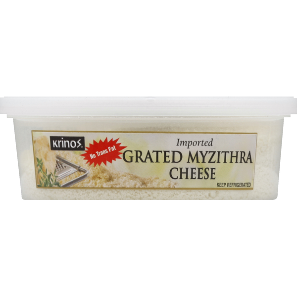 KRINOS: Grated Myzithra Cheese, 4 oz