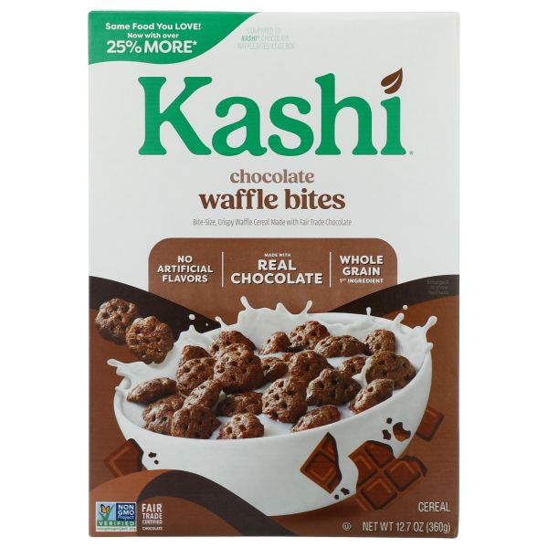 KASHI: Chocolate Waffle Bites Cereal, 12.7 oz