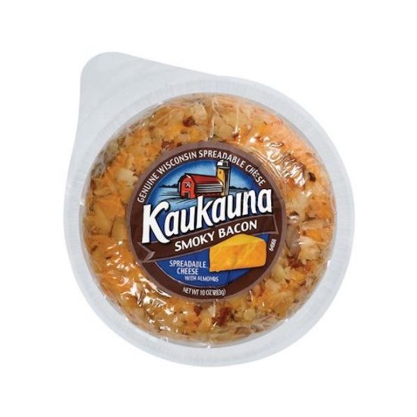 KAUKAUNA: Spreadable Cheese Ball Smoky Bacon, 10 oz