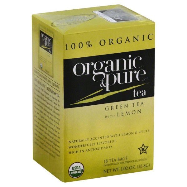 ORGANIC & PURE: Tea Green Lemon Org, 18 bg