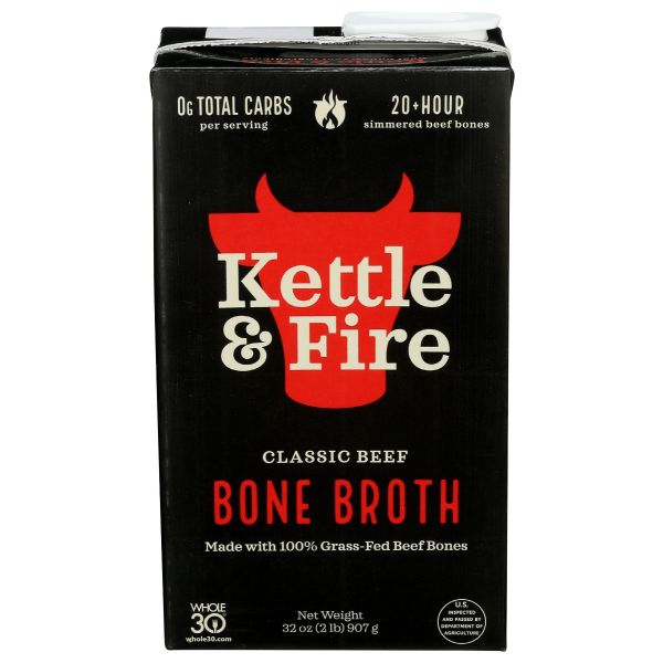 KETTLE AND FIRE: Beef Bone Broth, 32 oz