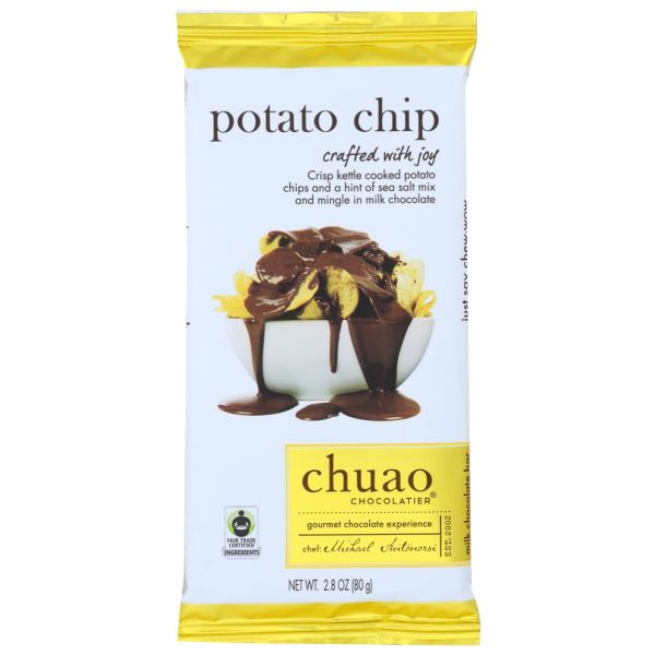 CHUAO CHOCOLATIER: Chocolate Bar Milk With Potato Chips, 2.8 oz