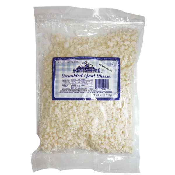 MONTCHEVRE: Crumbled Goat Cheese Zip Bag, 2 lb