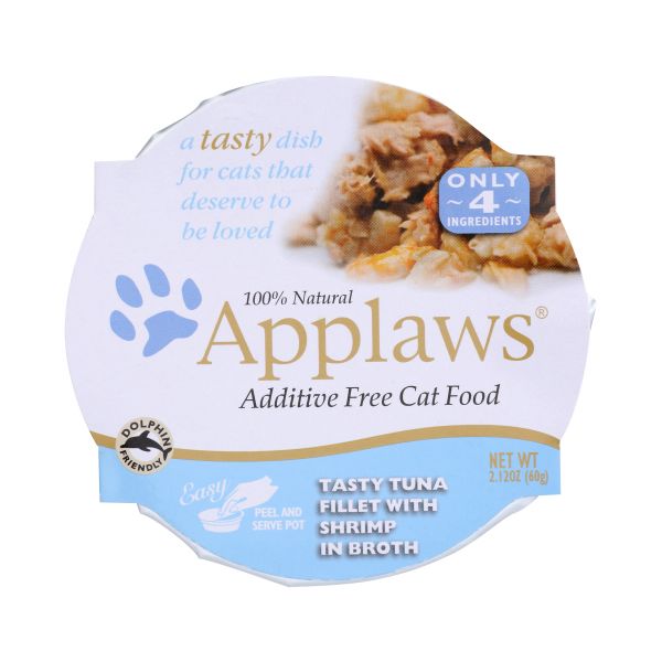 APPLAWS: Tasty Tuna Fillet with Shrimp Cat Food, 2.12 oz