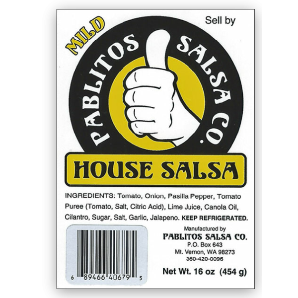 PABLITOS SALSA CO.: House Salsa Mild, 16 oz