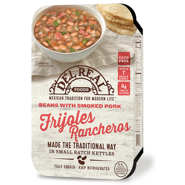 DEL REAL FOODS: Frijoles Rancheros Beans with Smoked Pork, 24 oz