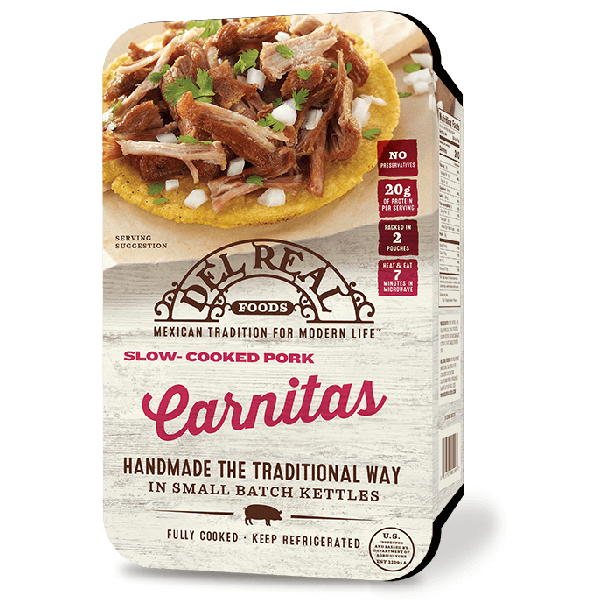 DEL REAL FOODS: Carnitas Slow-Cooked Pork, 15 oz