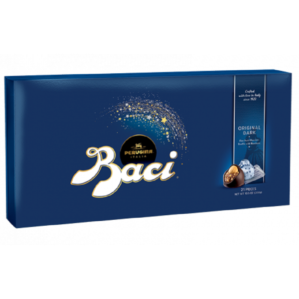 BACI PERUGINA: Original Dark 21 Pieces Box Chocolates, 10.50 oz