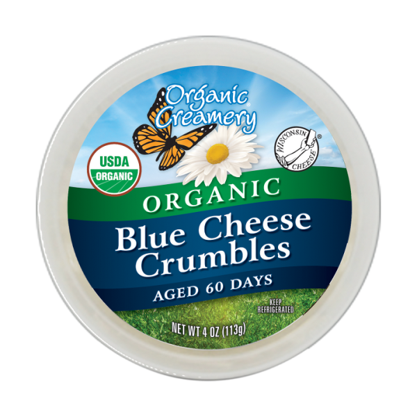 ORGANIC CREAMERY: Organic Blue Cheese Crumble, 4 oz