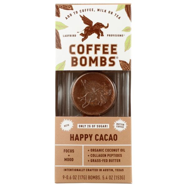 LADYBIRD PROVISIONS: Coffee Bombs Happy Cacao, 5.4 oz