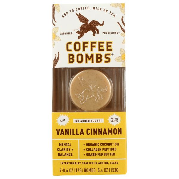 LADYBIRD PROVISIONS: Coffee Bombs Vanilla Cinnamon, 5.4 oz