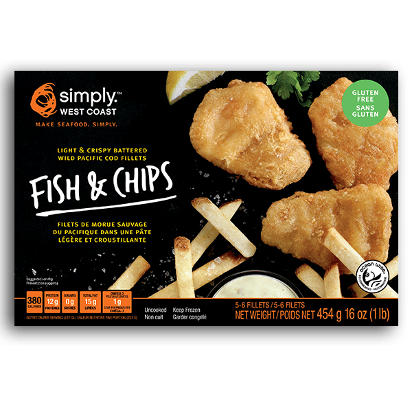 SIMPLY WEST COAST SEAFOOD: Fish and Chips, 16 oz