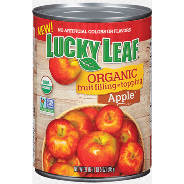 LUCKY LEAF: Organic Apple Fruit Filling, 21 oz