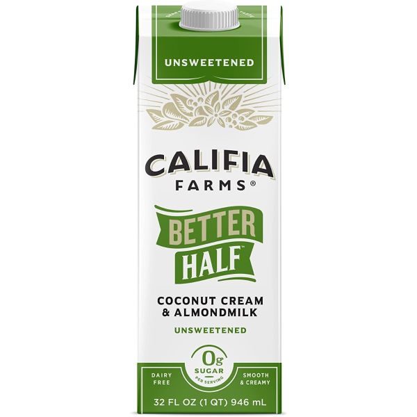 CALIFIA: Creamer Better Half Unsweetened Coconut Cream & Almondmilk, 32 fo