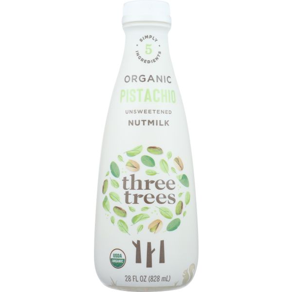 THREE TREES: Organic Unsweetened Pistachio Nutmilk, 28 oz