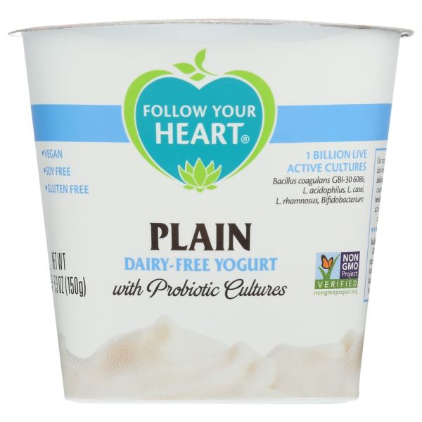 FOLLOW YOUR HEART: Plain Dairy-Free Yogurt, 5.3 oz