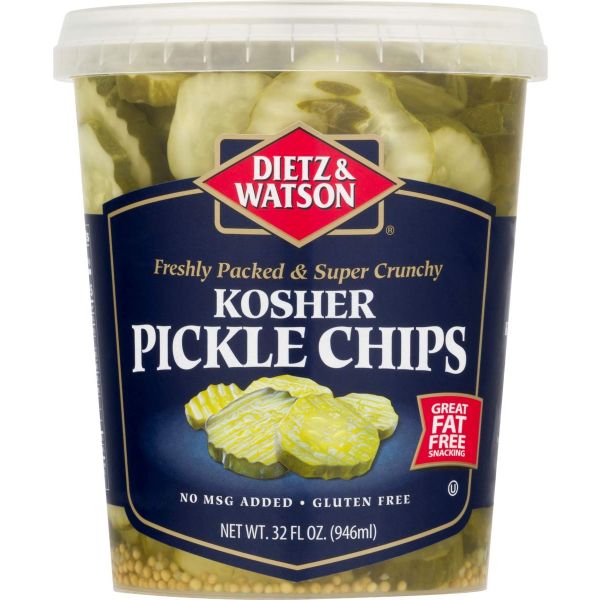 DIETZ AND WATSON: Pickles Kosher Chips, 32 oz