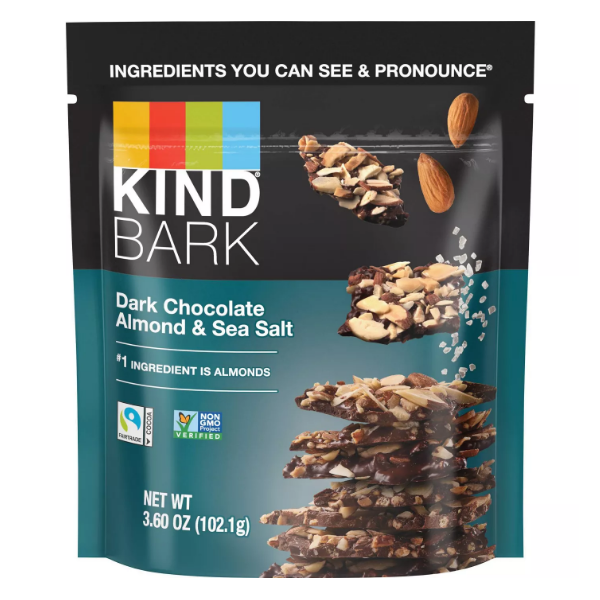 KIND BARK: Dark Chocolate Almond and Sea Salt, 3.60 oz